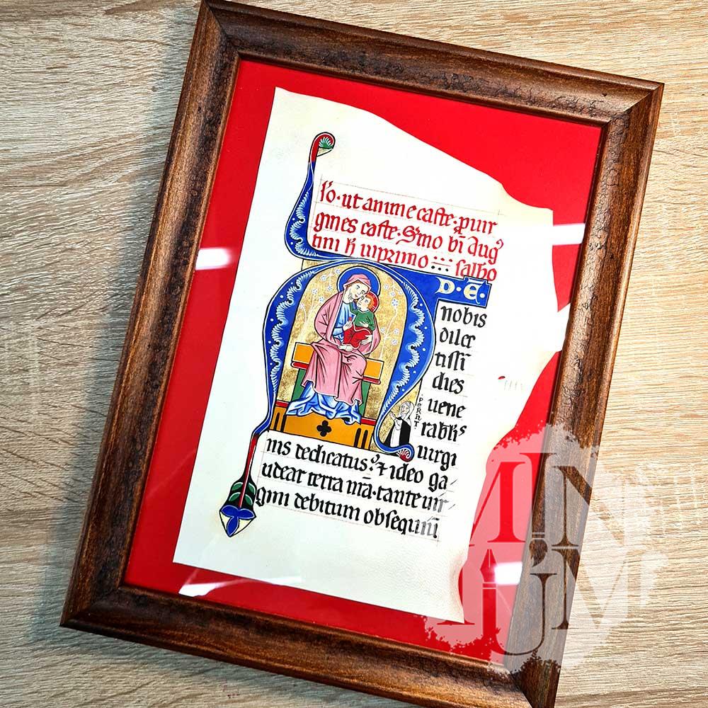 Capolettera "N" Madonna con Bambino