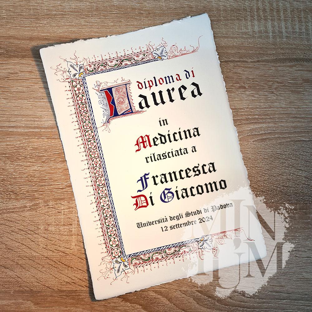 Attestati per lauree, ricorrenze ed eventi